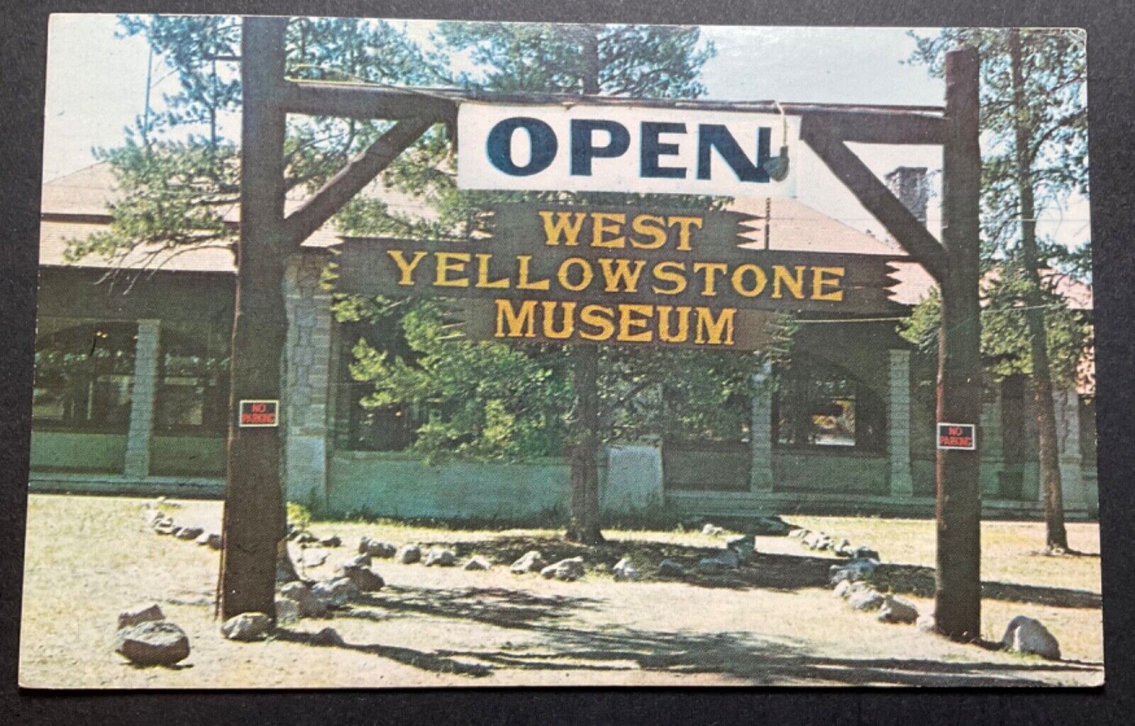 Wyoming WY Postcard West Yellowstone Museum Northern Plains Indian Exhibit