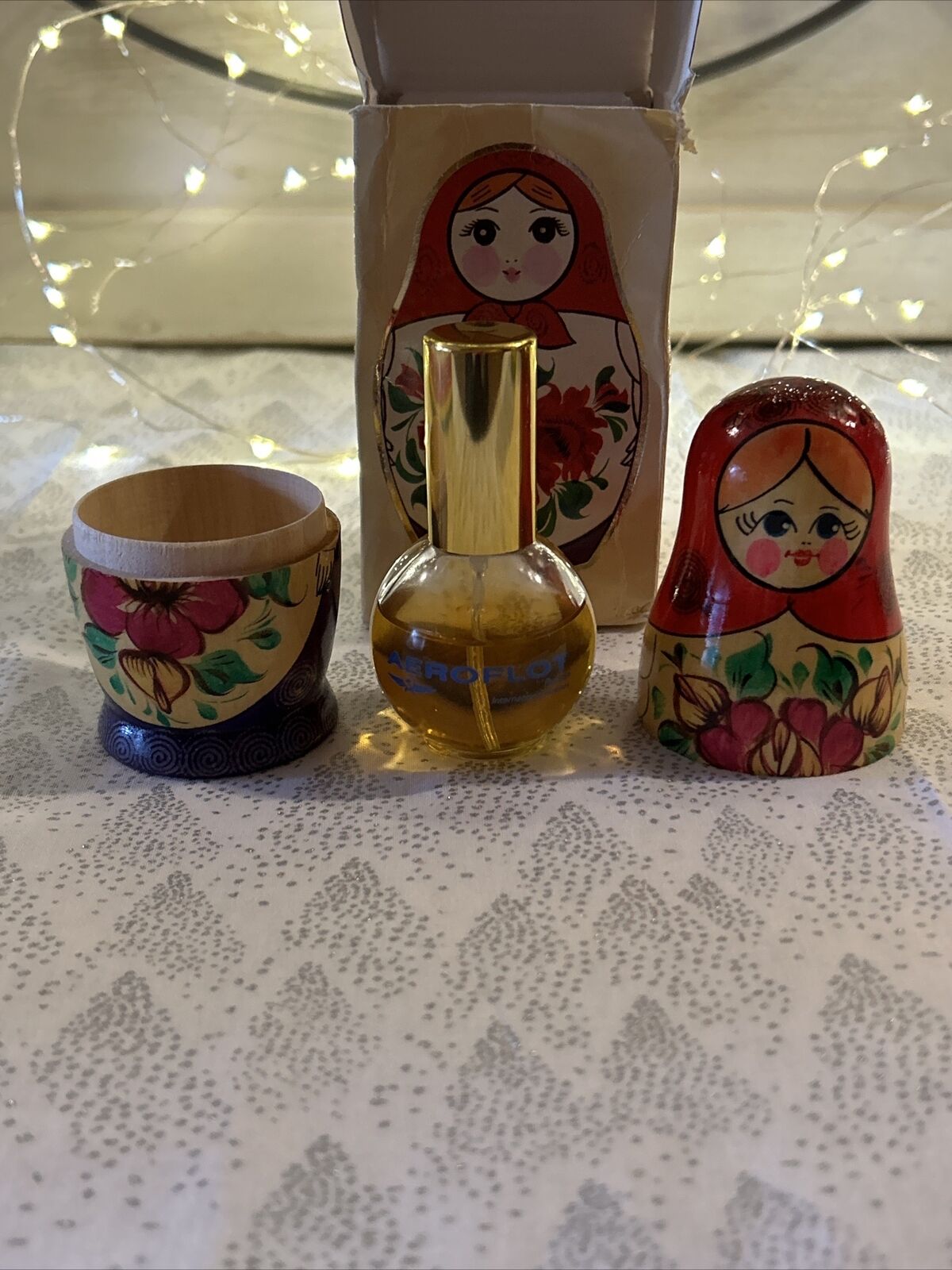 Vintage Rare Aeroflot Perfume Babushka  Matryoshka Memorabilia IOB