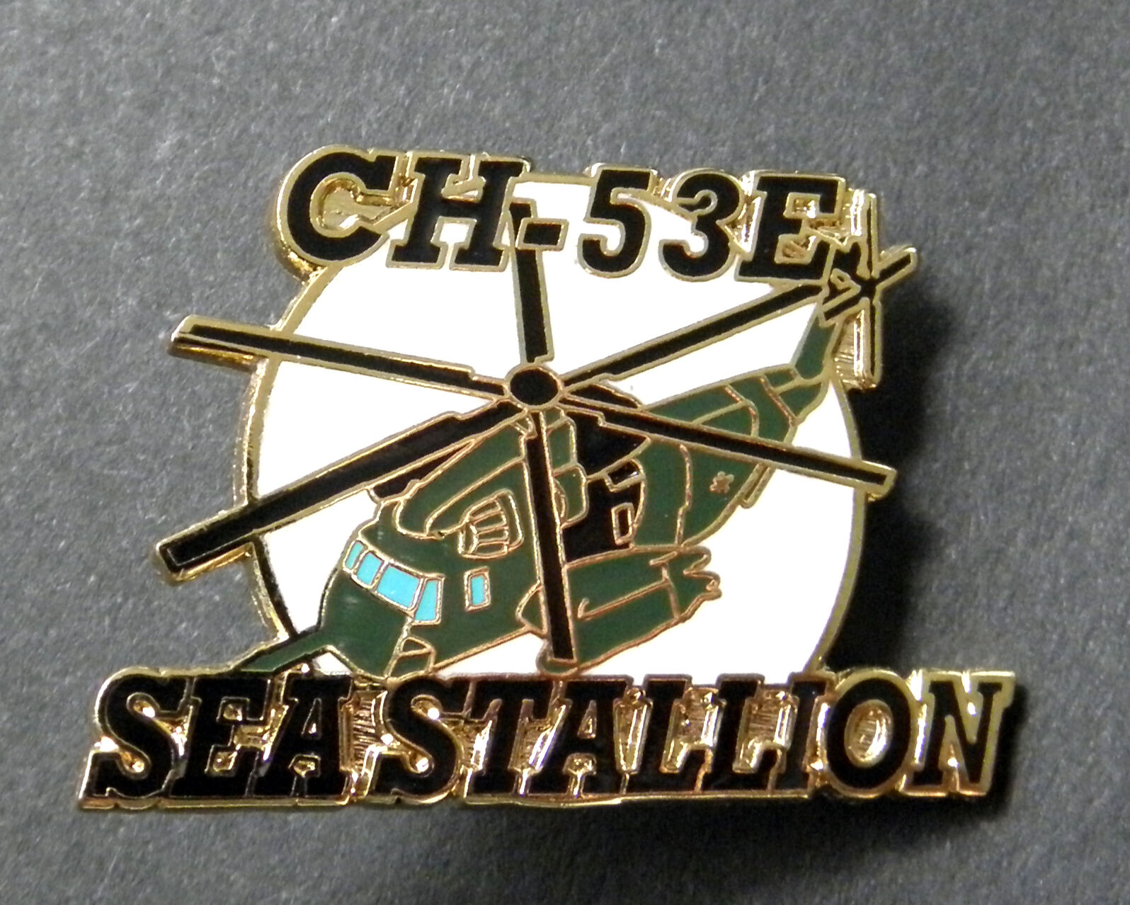 SEA STALLION SIKORSKY CH-53 E HELICOPTER LAPEL PIN BADGE 1.5 INCHES