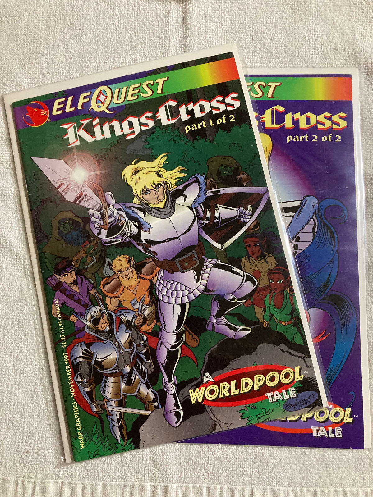 Elfquest Kings Cross #1 & 2  VF+/NM WaRP Pini Art FULL RUN HTF 1997 Worldpool