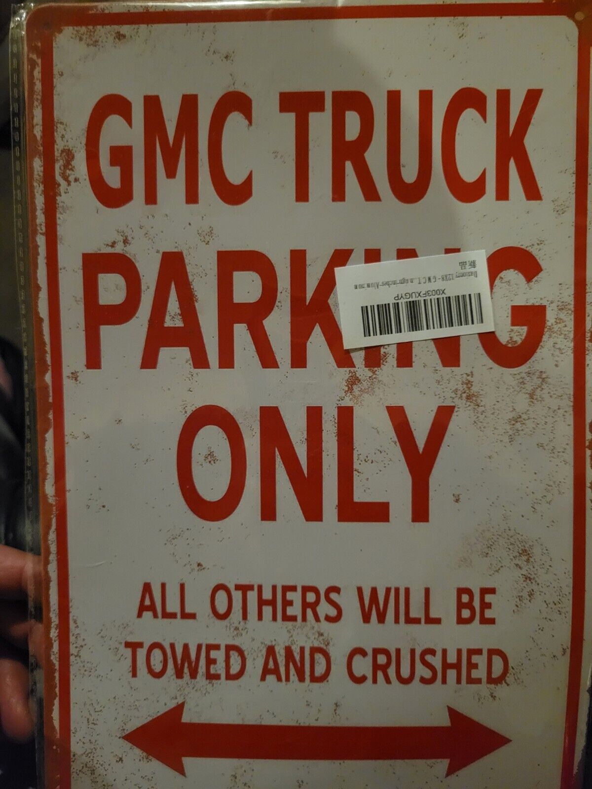 GMC TRUCK PARKING ONLY Vintage Look Reproduction metal sign