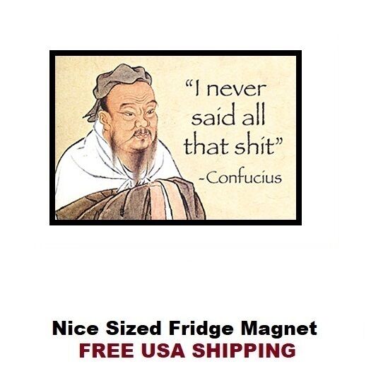 271 - Funny Confucius Saying Refrigerator Fridge Magnet