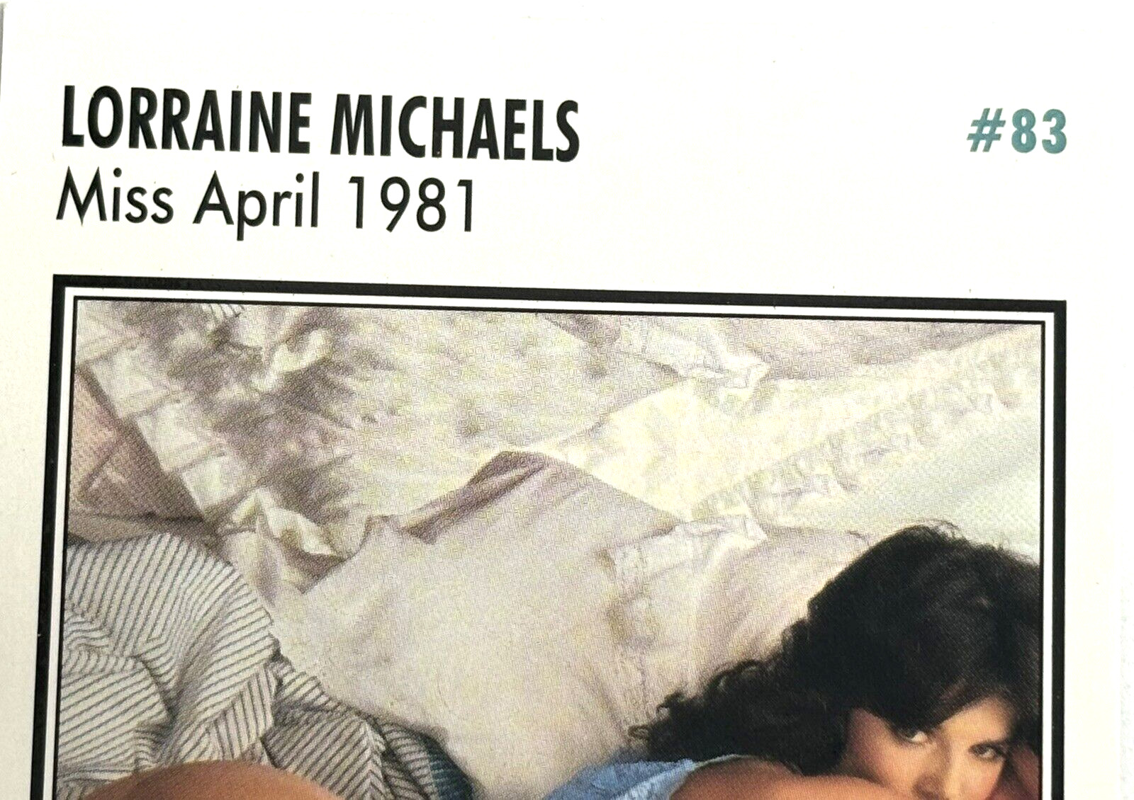 1995 Playboy Card #83 ~ LORRAINE MICHAELS Auto/Signed ~ MISS APRIL 1981