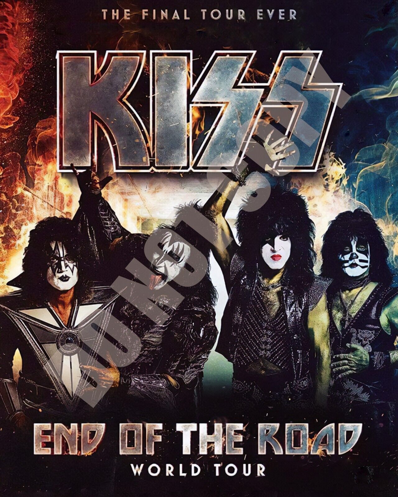 KISS 2023 Final Tour Concert Ticket Announcement Magazine Ad 8x10 Photo