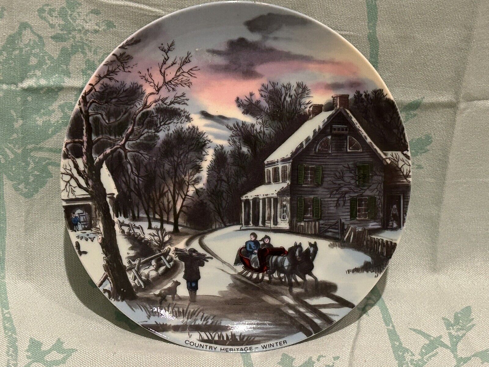 Country Heritage Vintage “Winter” Collector Plate