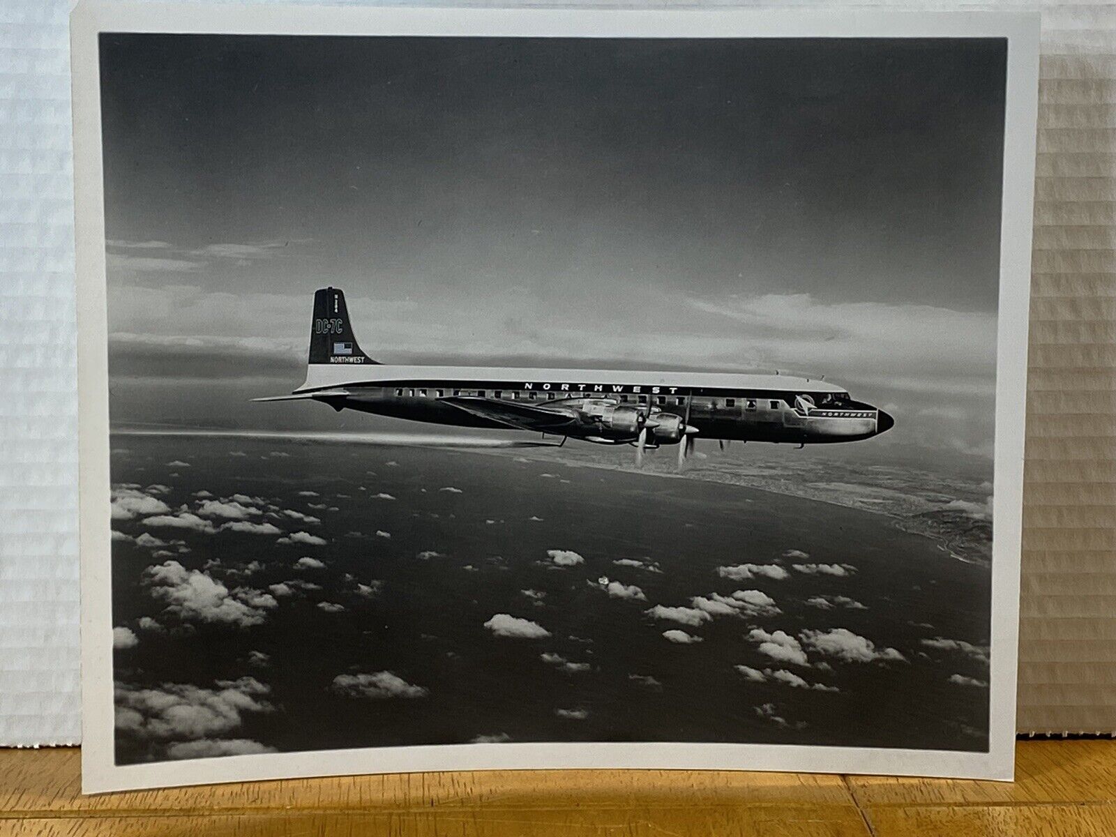 Douglas DC-7C Northwest N284 March 1957 publicity photo shoot.