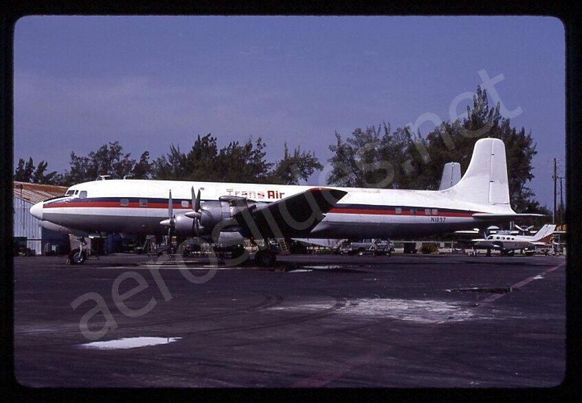 TransAir Douglas DC-7B N1097 Oct 90 Kodachrome Slide/Dia A2
