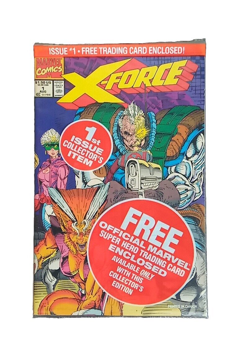 X-Force #1 (Marvel, August 1991) NEW unopened with Shatterstar card