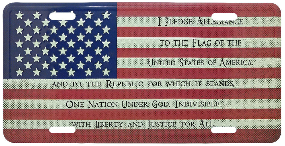 USA American Pledge of Allegiance Digital Tea Stained 6\