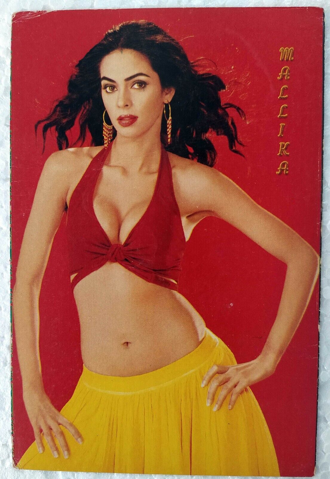 Bollywood Sexy India Model Mallika Sherawat Original Post card Postcard Risque