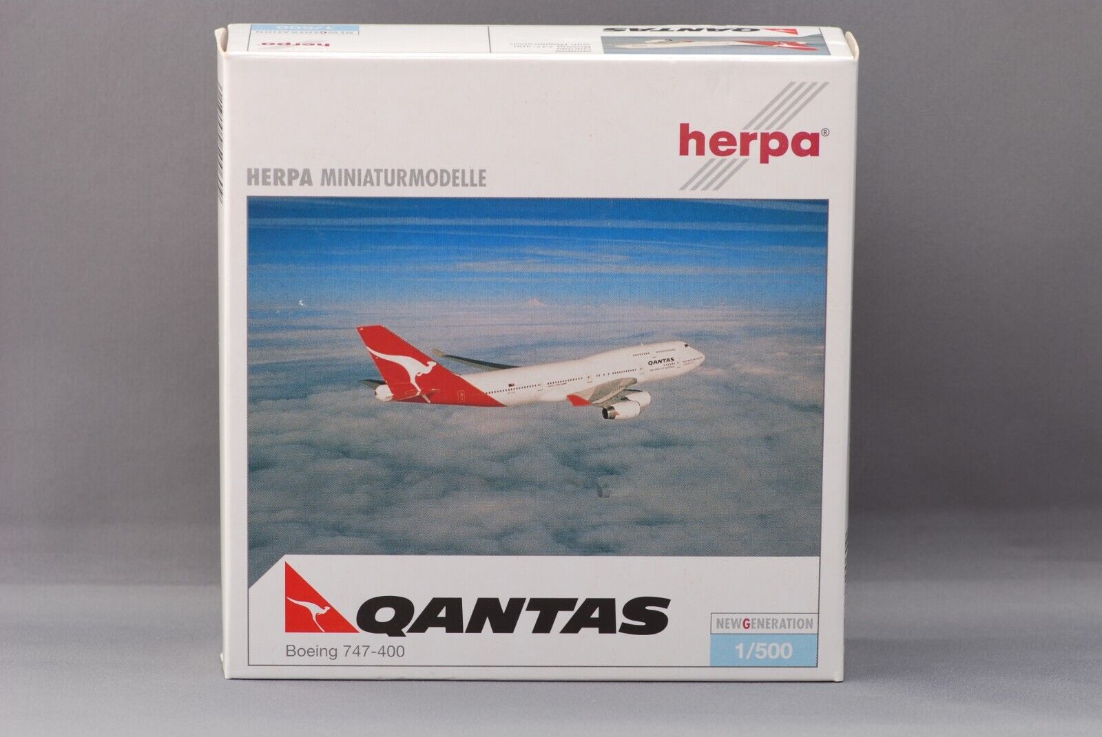 Qantas B747-400, Herpa Wings 500609, 1:500, VH-OJC, City of Melbourne