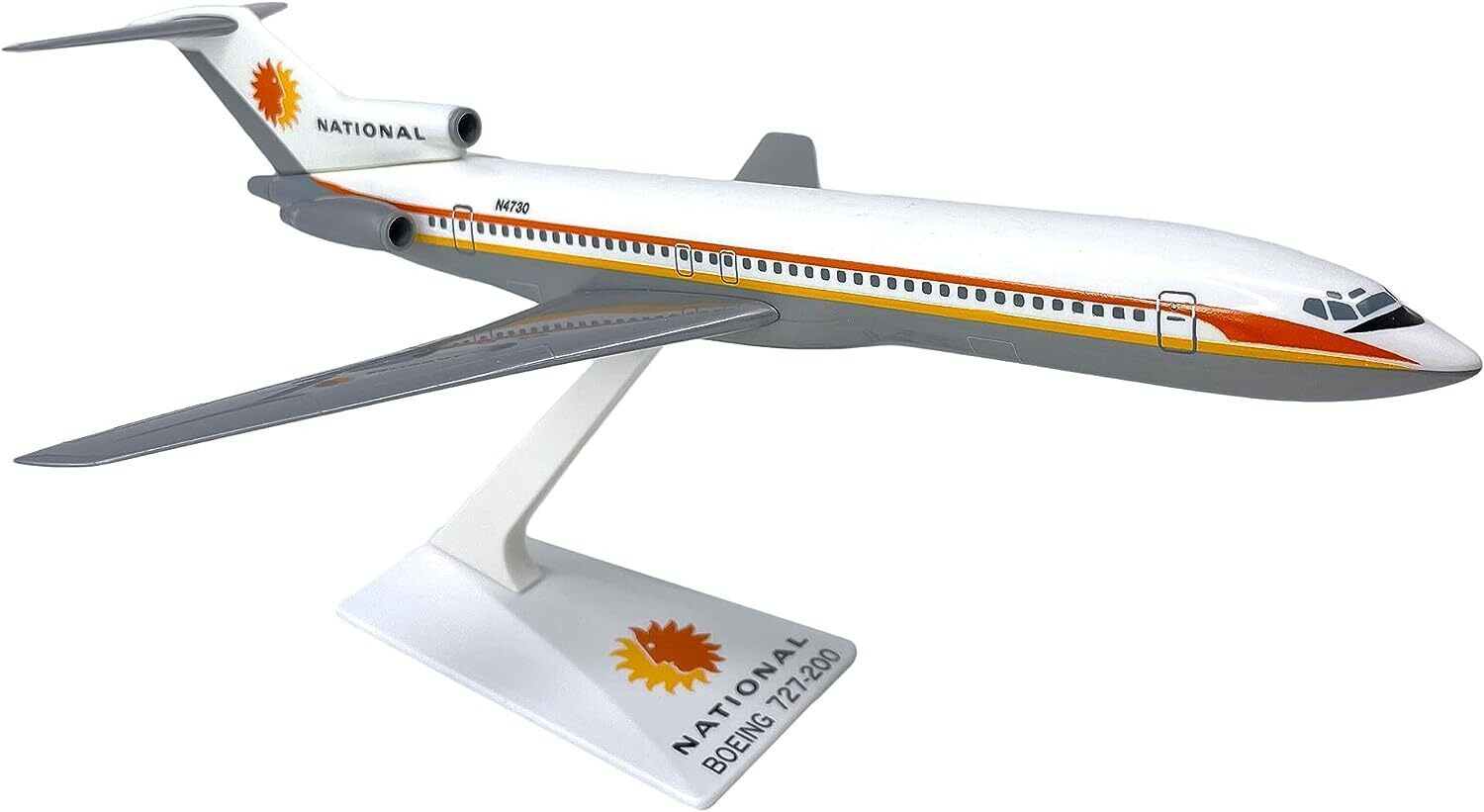 Flight Miniatures National Airlines Boeing 727-200 Desk Top 1/200 Model Airplane