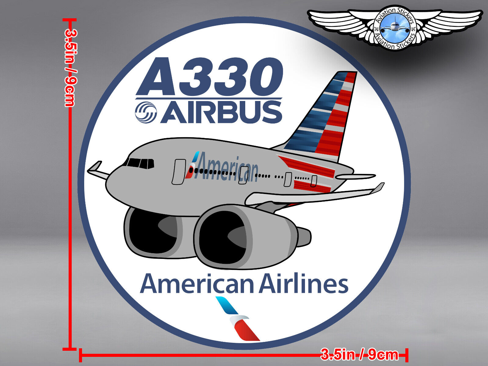 AMERICAN AIRLINES AA AIRBUS A330 A 330 PUDGY DECAL / STICKER 