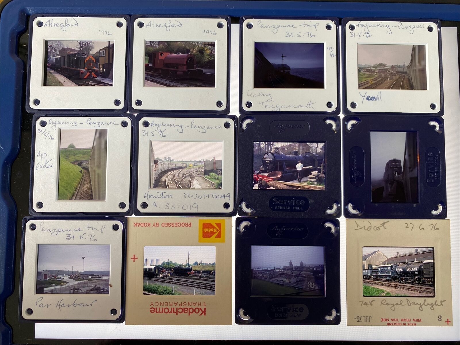 JobLot 48 x 35mm Colour Slides 70s Trains Train Journey Southwest Penzance