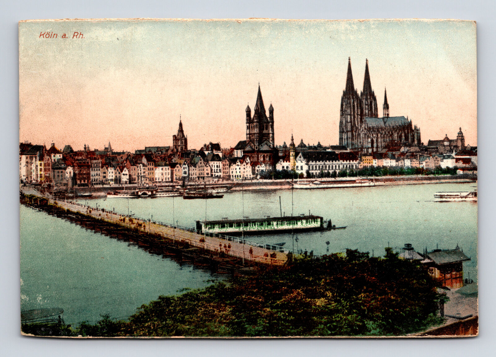 Köln Rheinansicht Cologne Germany Germany Postcard