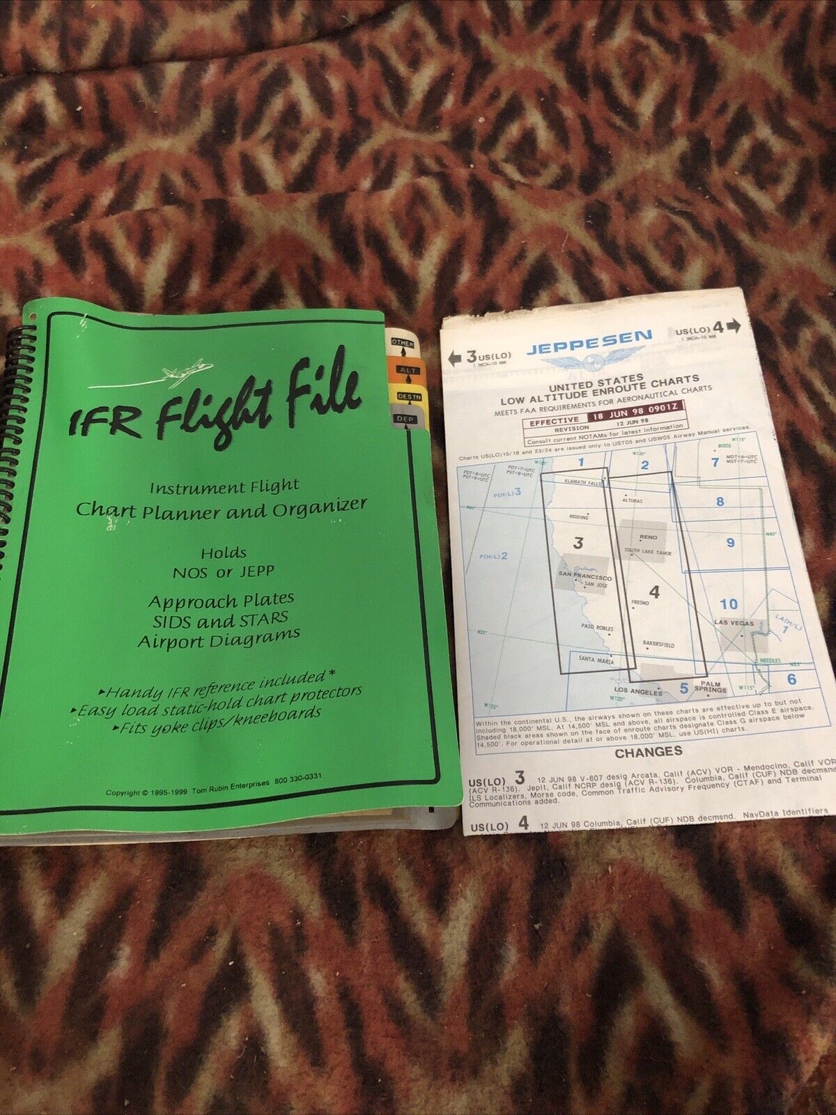1998 Jeppesen United States Low Altitude Enroute Aeronautical Chart & Flight Fil