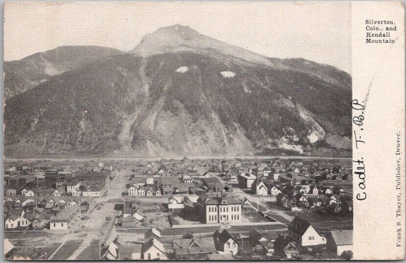 1906 SILVERTON, Colorado Postcard Bird's-Eye Town View w/ Kendall Mountain