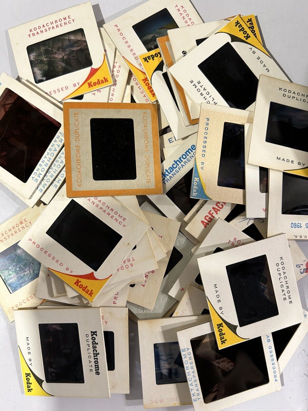Lot Of 200 Random 35mm Slides 1960s 70s 80s Kodachrome Mix Crafting Junk Journal