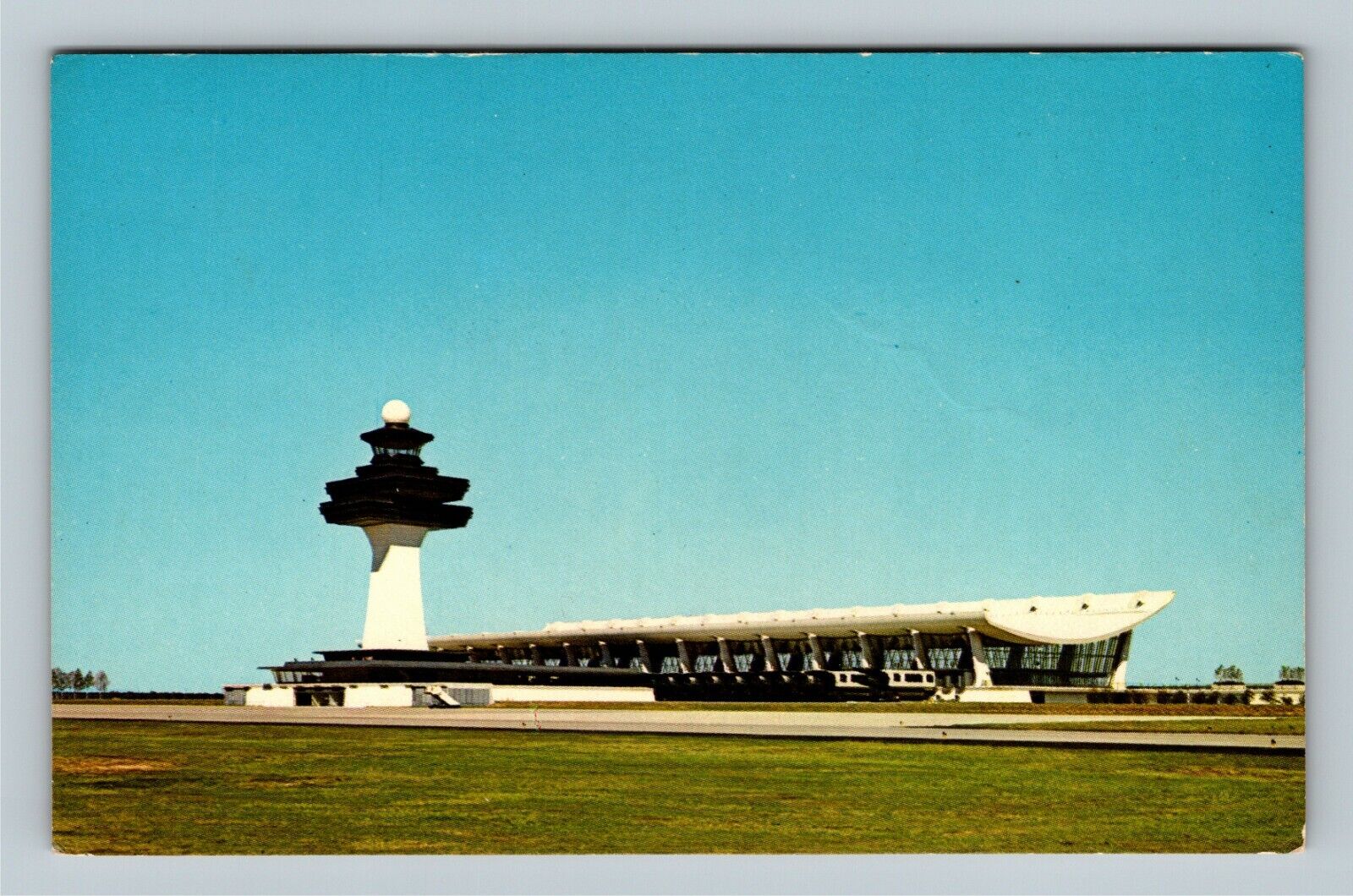 Dulles International Airport, Tower, Jet Terminal Vintage Washington DC Postcard
