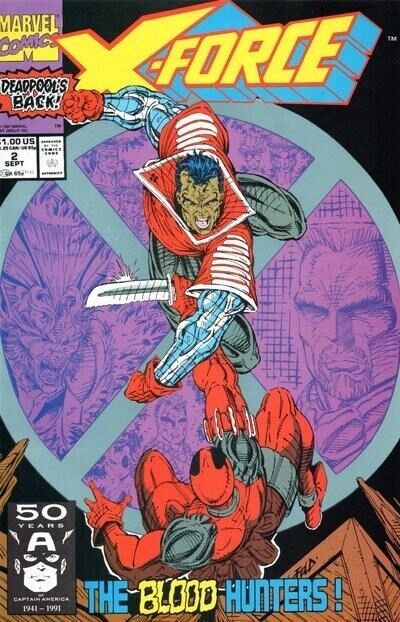 X-Force (1991) #2 2nd Appearance Deadpool Direct Market VF+. Stock Image