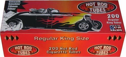HOT Rod Cigarette Tubes Filters 20MM Kings 200 Count Per Box [5-Boxes]