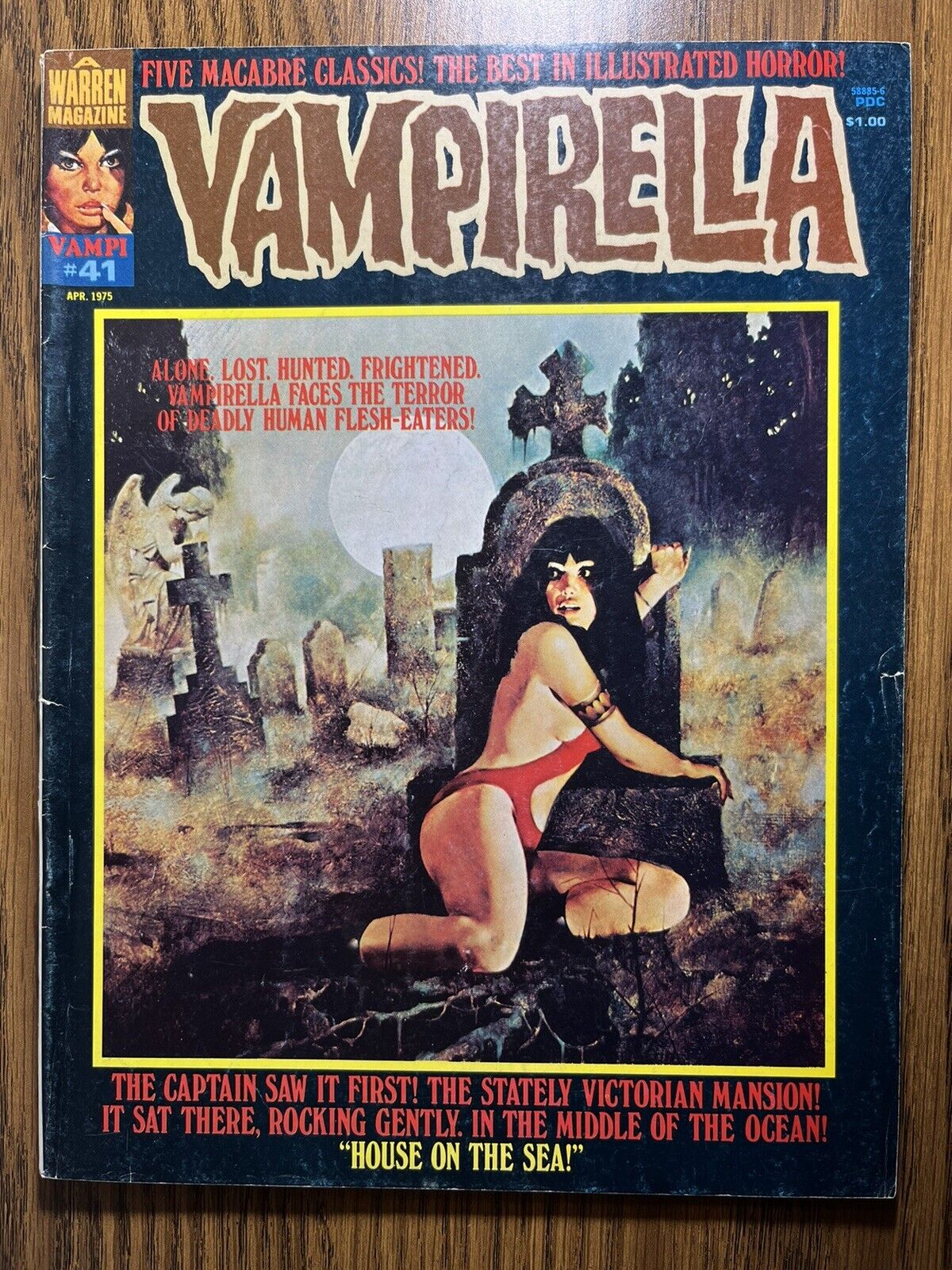 VAMPIRELLA 41 GORGEOUS MODEL BARBRA LEIGH COVER VINTAGE WARREN PUBLISHING 1975