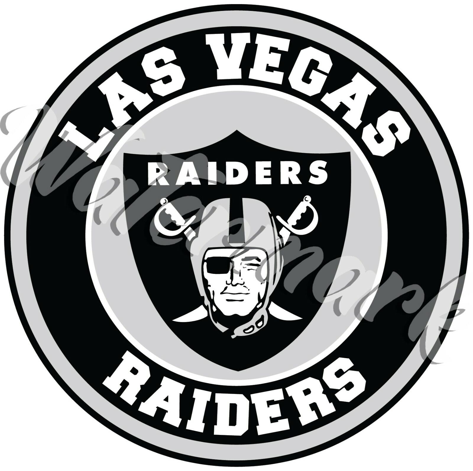 Las Vegas Raiders Circle Logo Sticker / Vinyl Decal 10 sizes