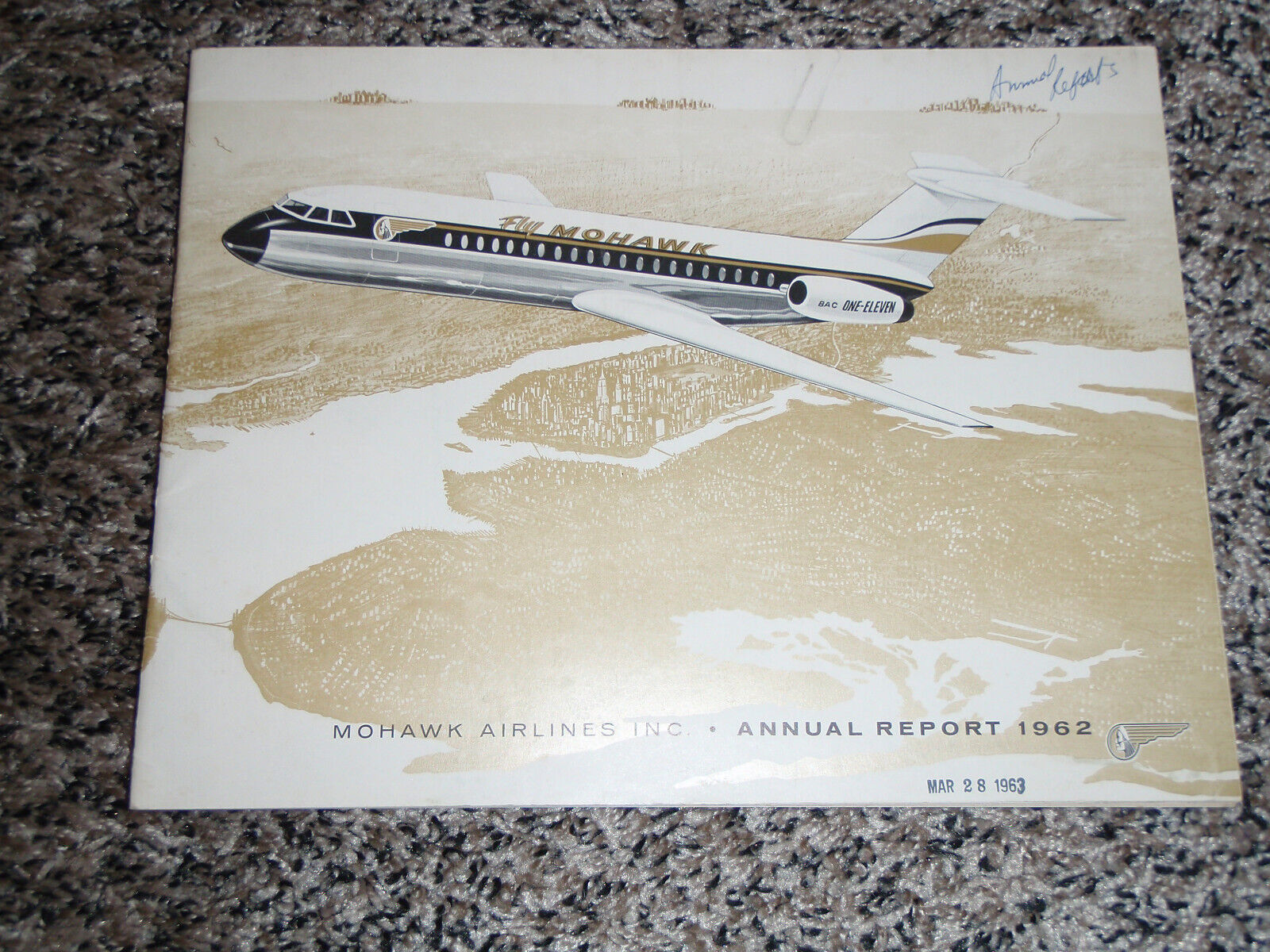 OLD 1962 MOHAWK AIRLINES ANNUAL REPORT