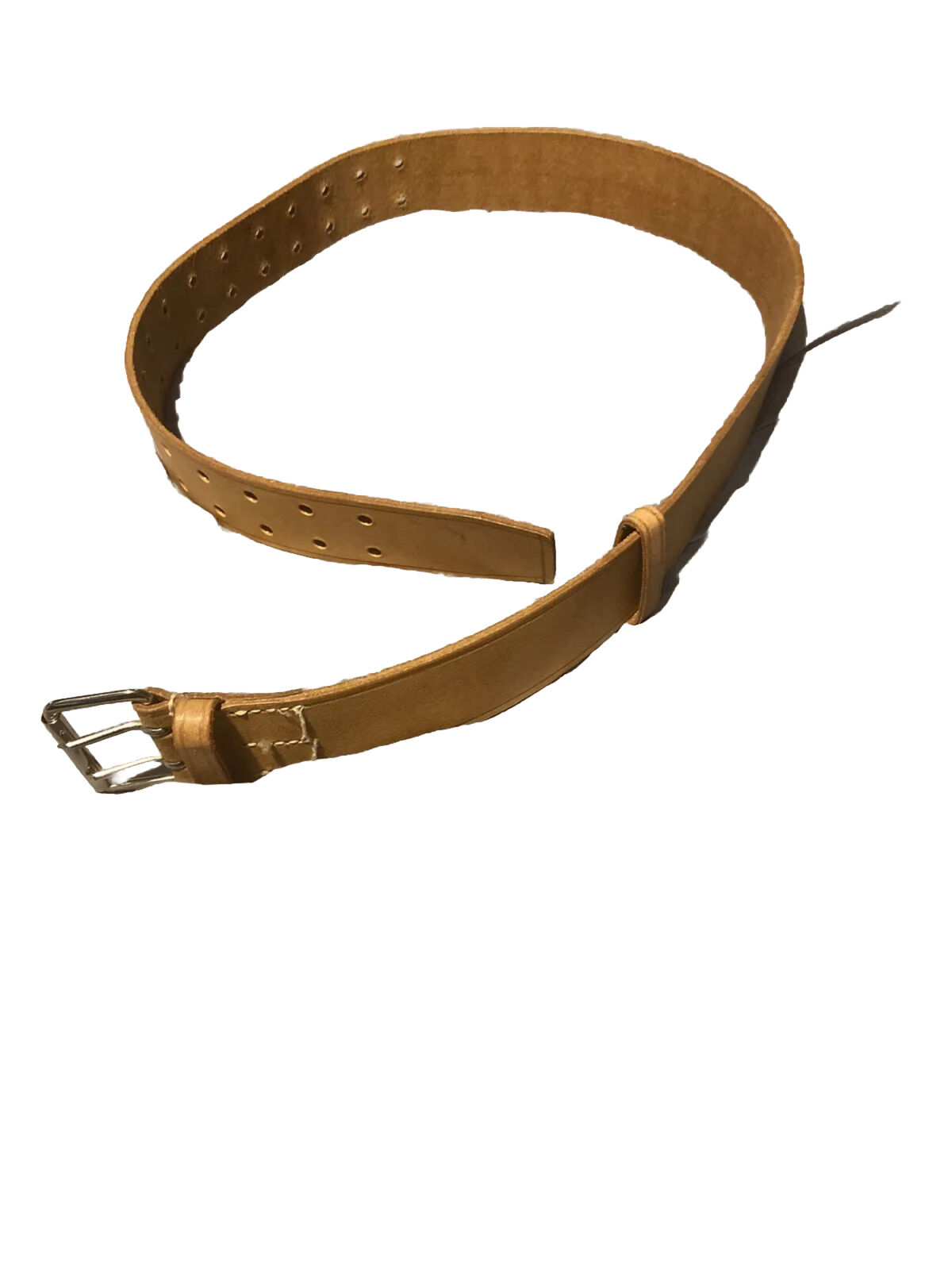 WW1-WW2 French M1903 M1914 M1915 Light Brown Leather Equipment Belt