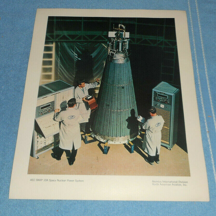 Vintage NAA North American Aviation Print SNAP-10A Space Nuclear Power System