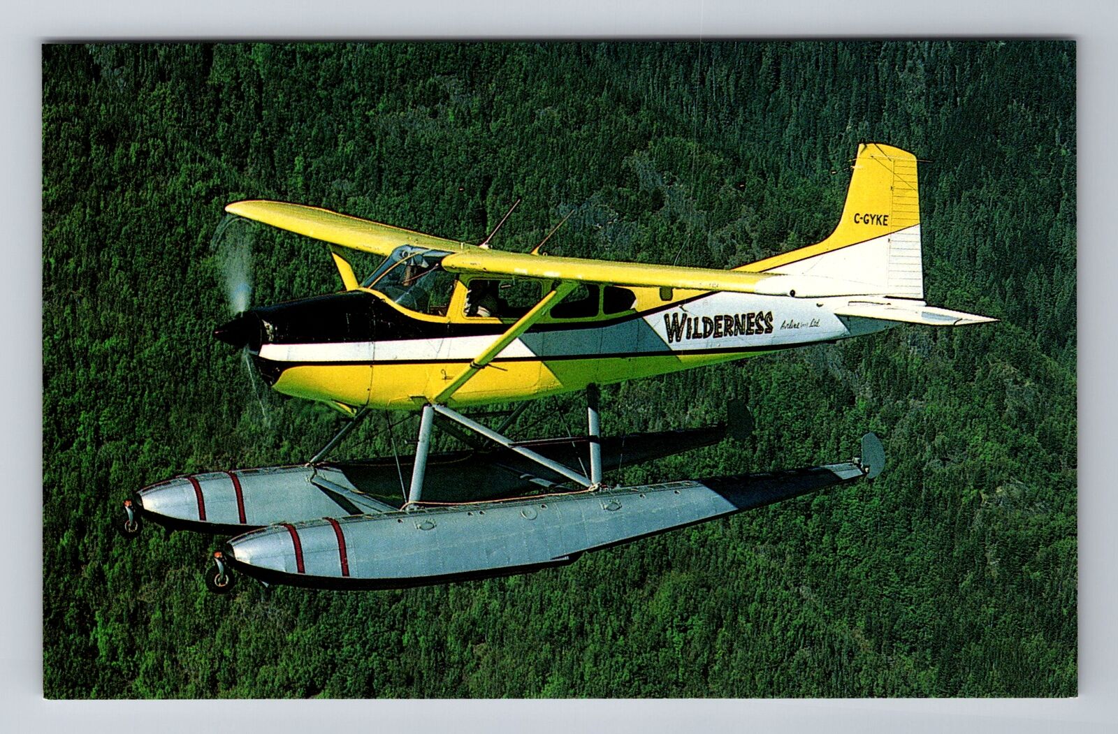 Bella Coola Valley BC-Canada, Cessna A185F Skywagon, Vintage Souvenir Postcard