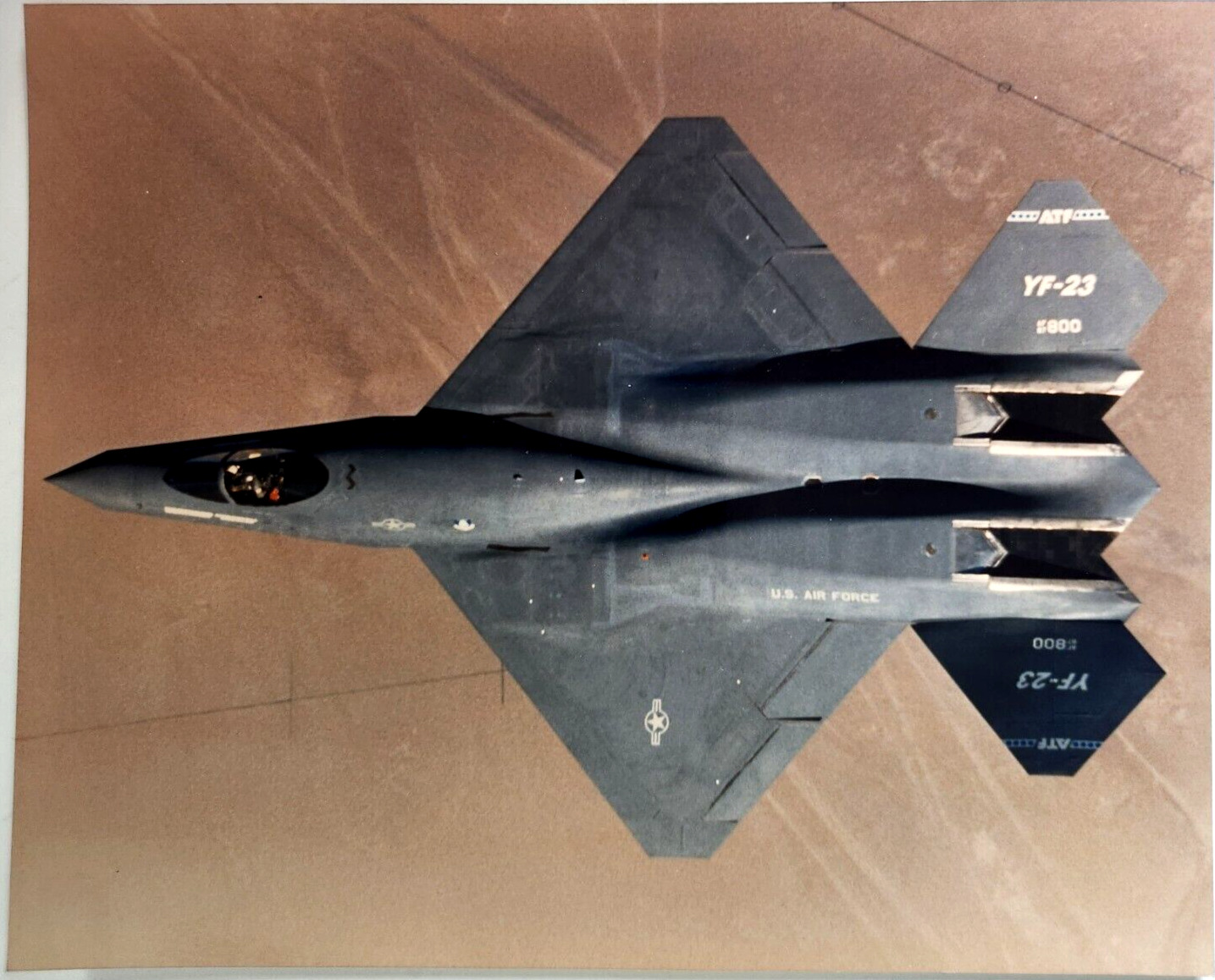 Northrop McDonnell Douglas YF 23 Stealth Fighter Jet Vintage 1990 Photograph