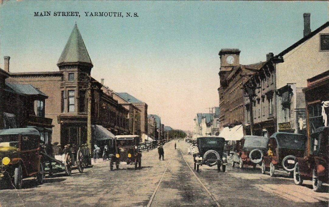 Postcard Mai Street Yarmouth NS Canada 