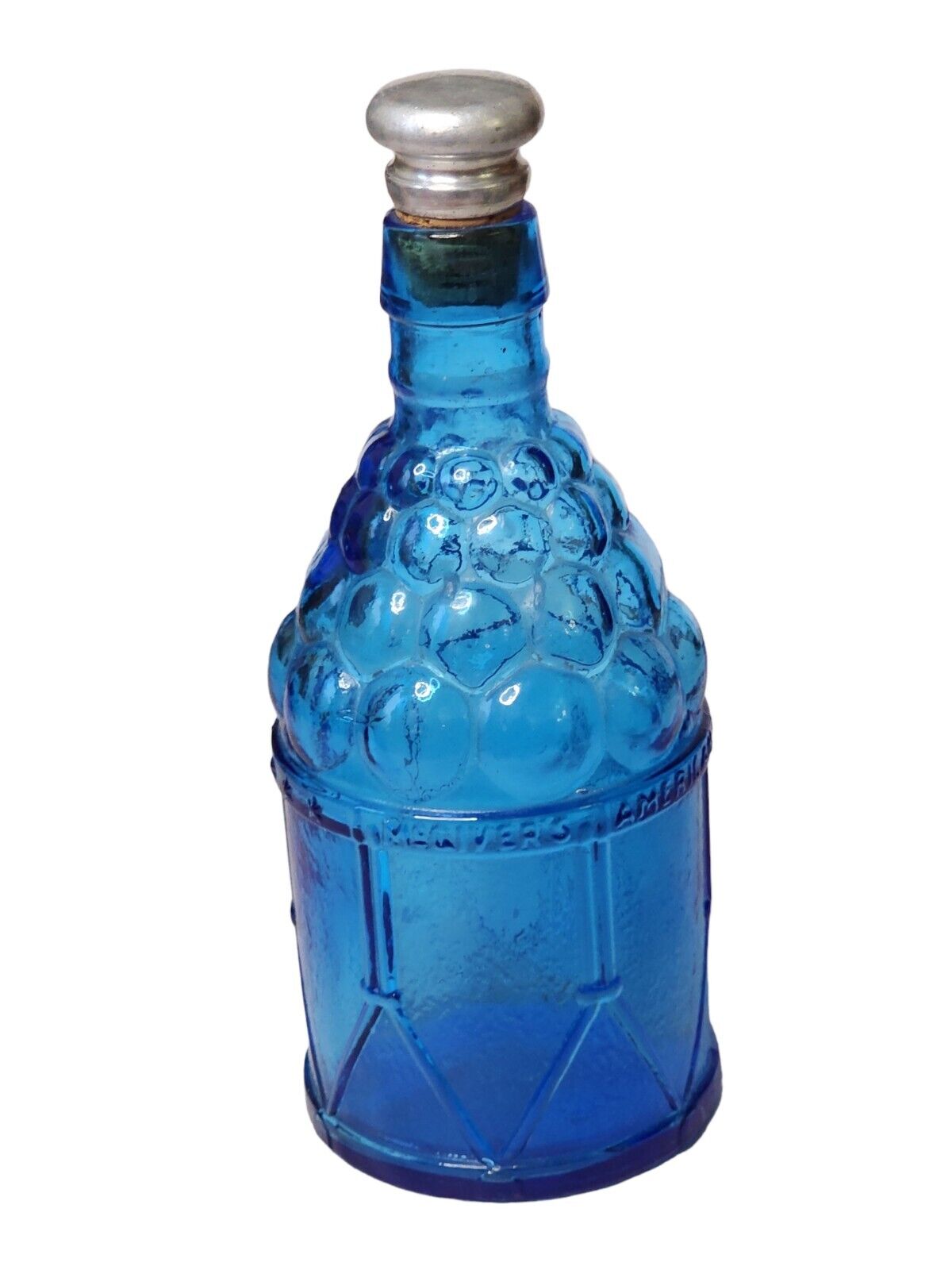 Blue Wheaton McGivers American ARMY Bitters Bottle Embossed 7 1/2\