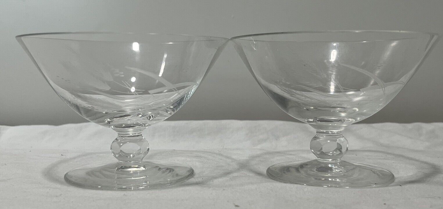 Vintage S/2 Rosenthal Ceres Liquor Cocktail Glasses ~ Wheat Design