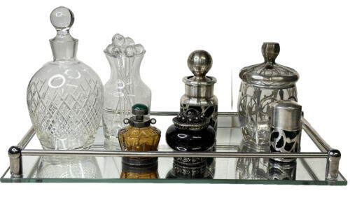 Antique & Vtg Sterling Silver Glass Perfume Snuff Trinket Vanity Estate Lot