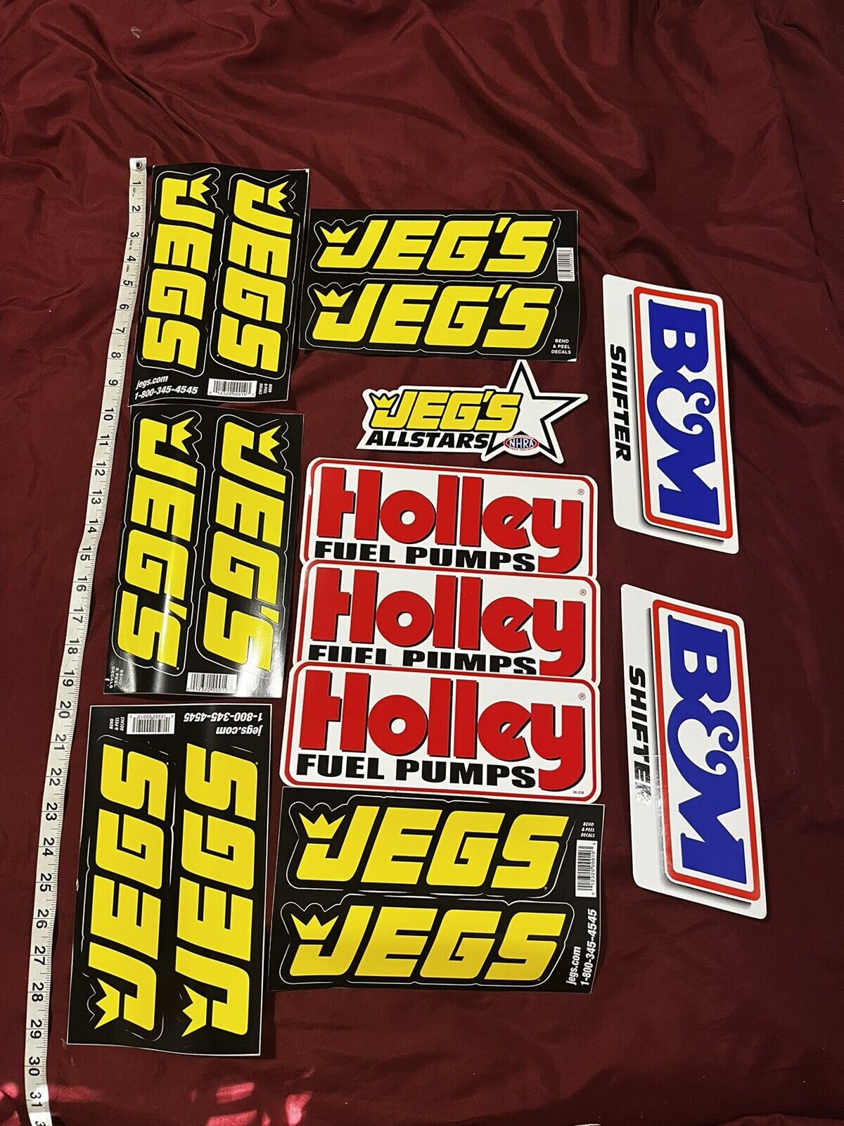 HOLLEY FUEL PUMPS, JEGS , B&M SHIFTER Sticker / Decal Lot
