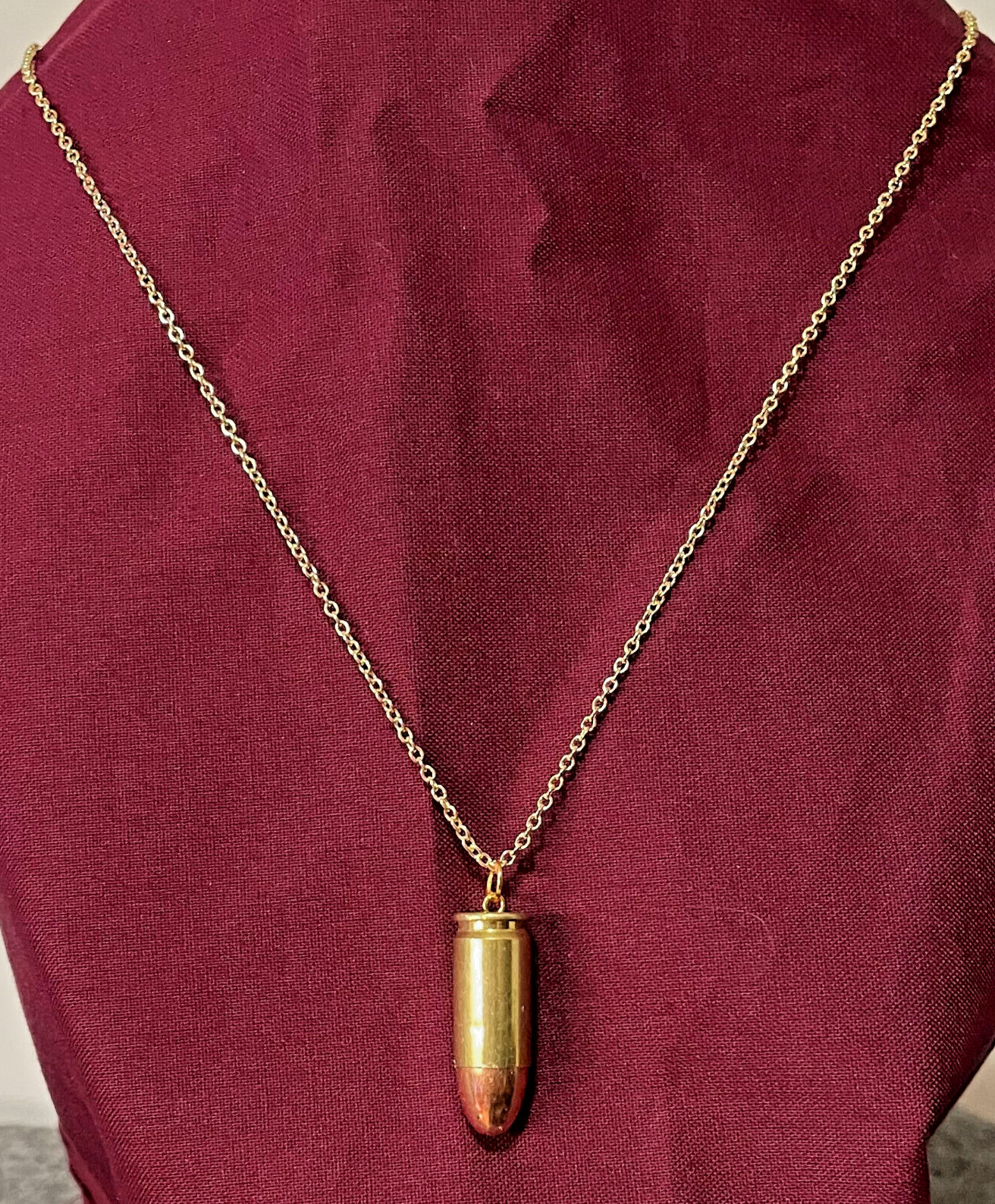 9mm Bullet Rose Gold Necklace  ~ Veteran Made ~