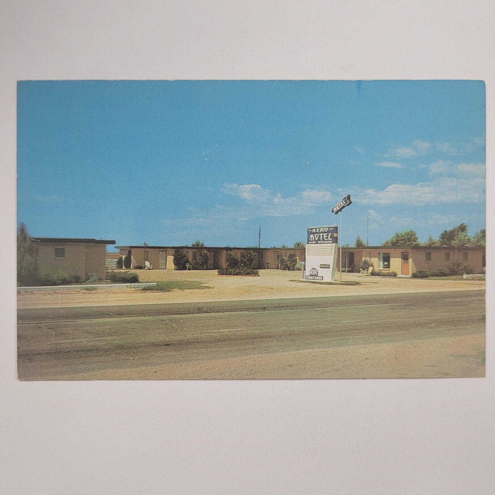 Aero Motel Lamesa Texas TX Vintage Chrome Postcard U.S. Highways 180 & 87