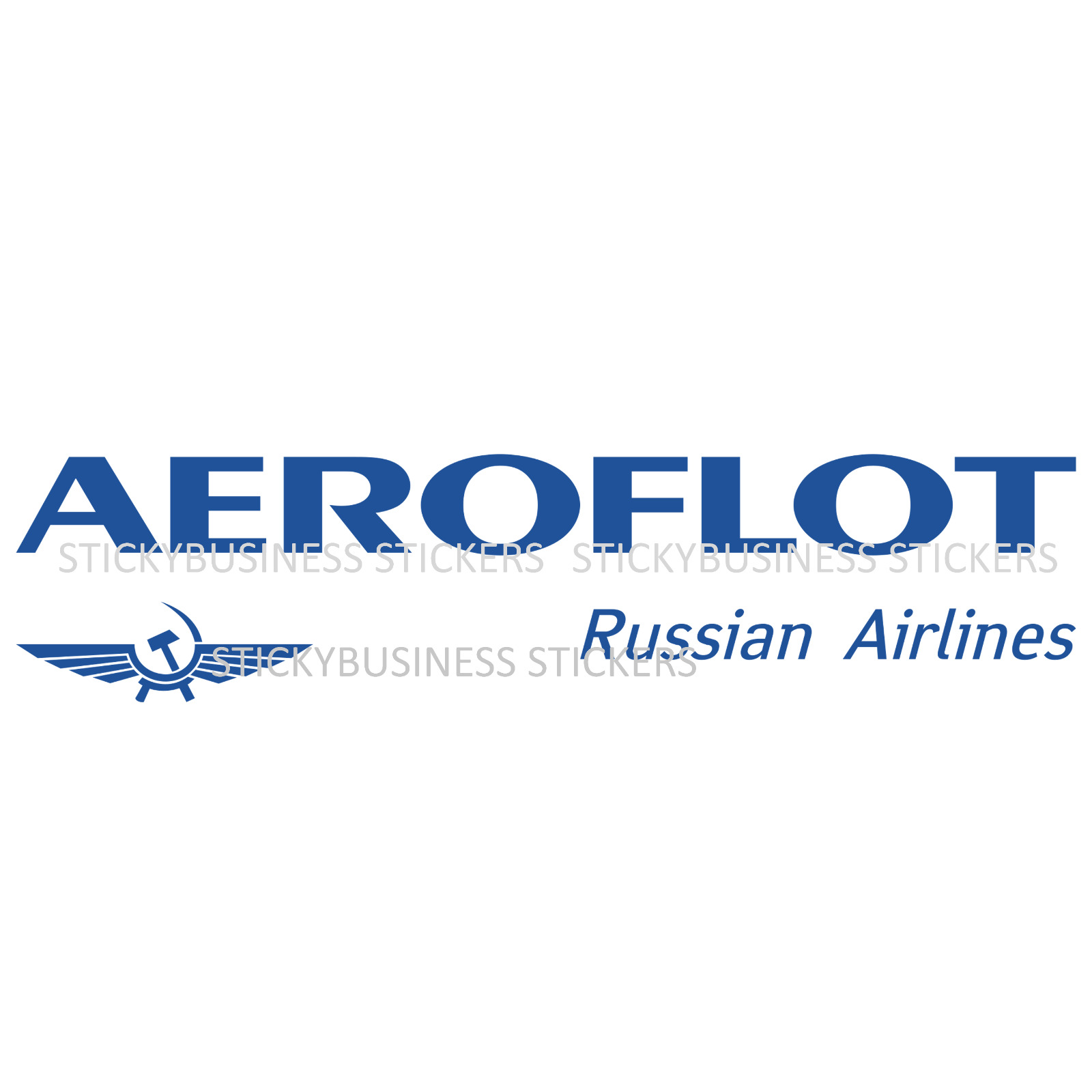 Aeroflot Russian Airlines English 5 Inch Vinyl Sticker United Delta Southwest