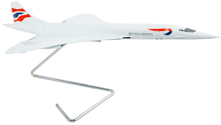 BAC British Airways Concorde Desk Display Supersonic Jet Model 1/100 ES Airplane