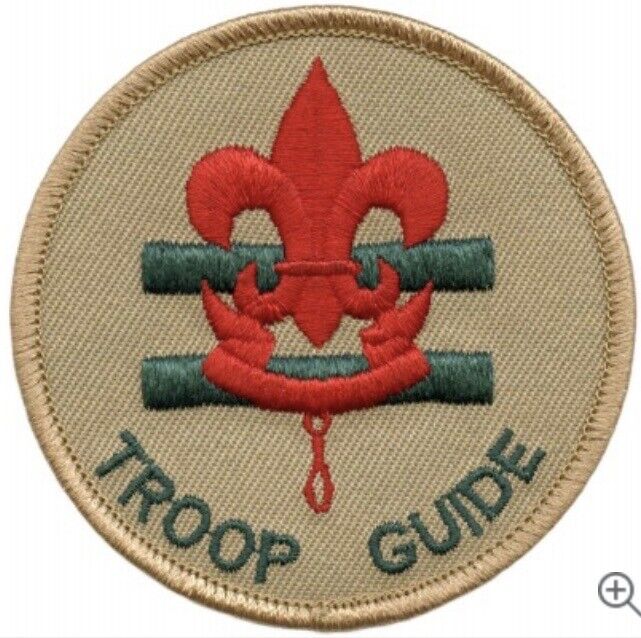 Official BSA: Troop Guide Patch In Protective Pocket Sleeve