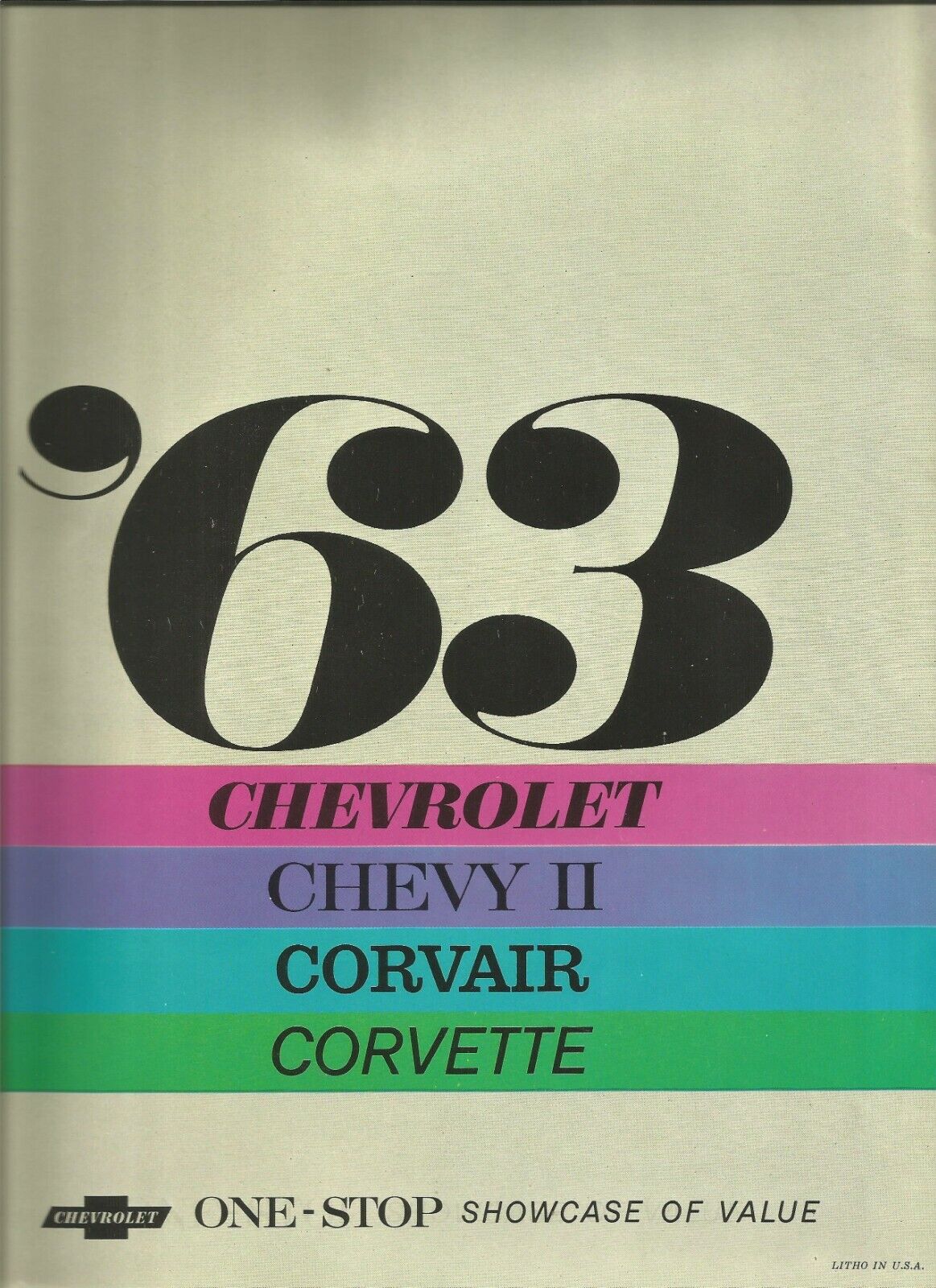 1963 Chevrolet Impala, Bel Air, Chevy II, Corvair, and Corvette Sales brochure