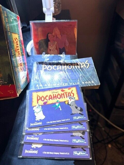 1997 Pocahontas DISNEY FILM BASE SET OF 90+TRADING CARDS Bundle Skybox. W/Binder