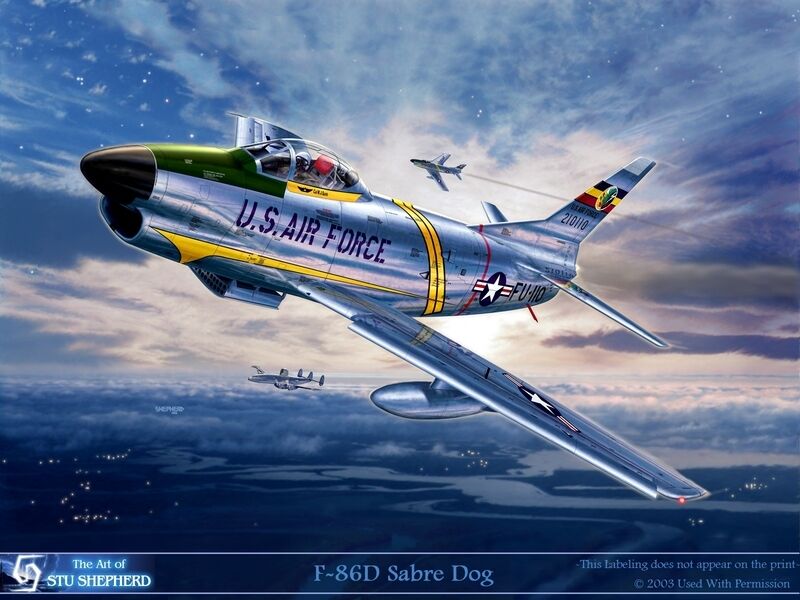 ART PRINT: F-86D Sabre Dog - Print by Shepherd