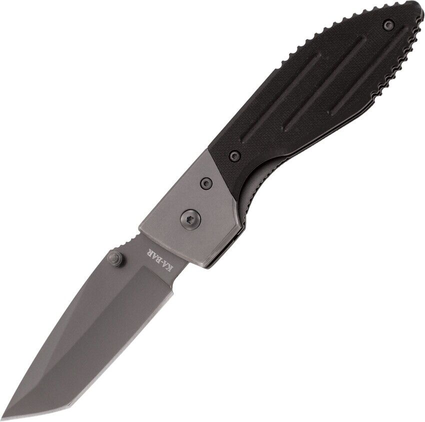 Ka-Bar Warthog Folding Pocket Knife Standard Tanto Edge Black G10 4.5\
