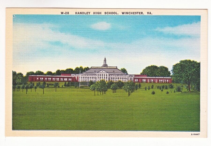 Postcard: Handley High School, Winchester, VA - front view