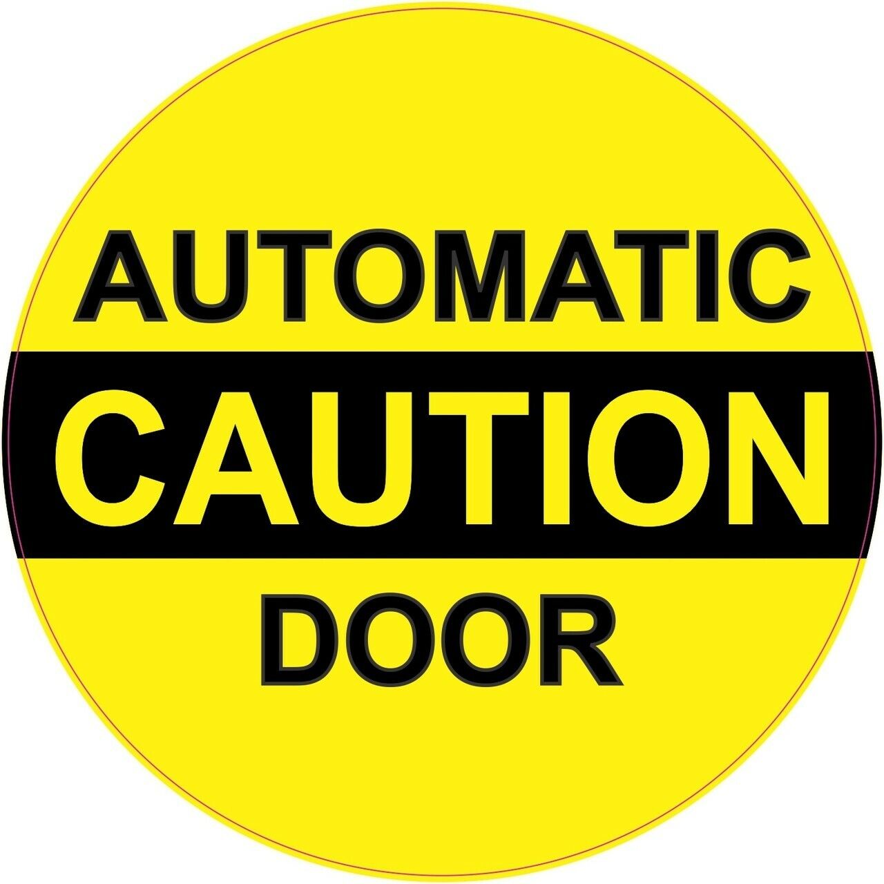 5in x 5in Caution Automatic Door Sticker Business Sign Vinyl Decal Stickers S...