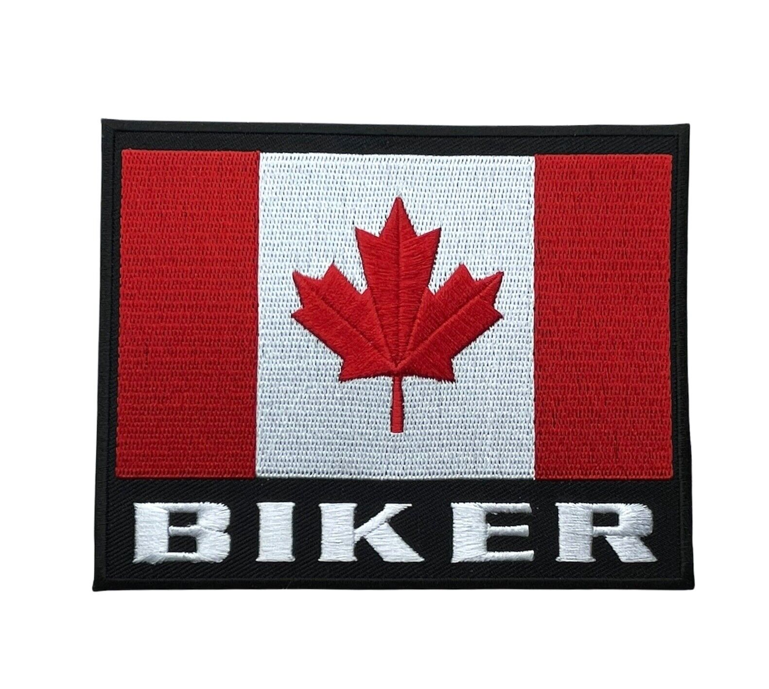 Canada Maple Leaf Canadian Biker Flag 4 x 5 inch Patch HTL F4D21CC