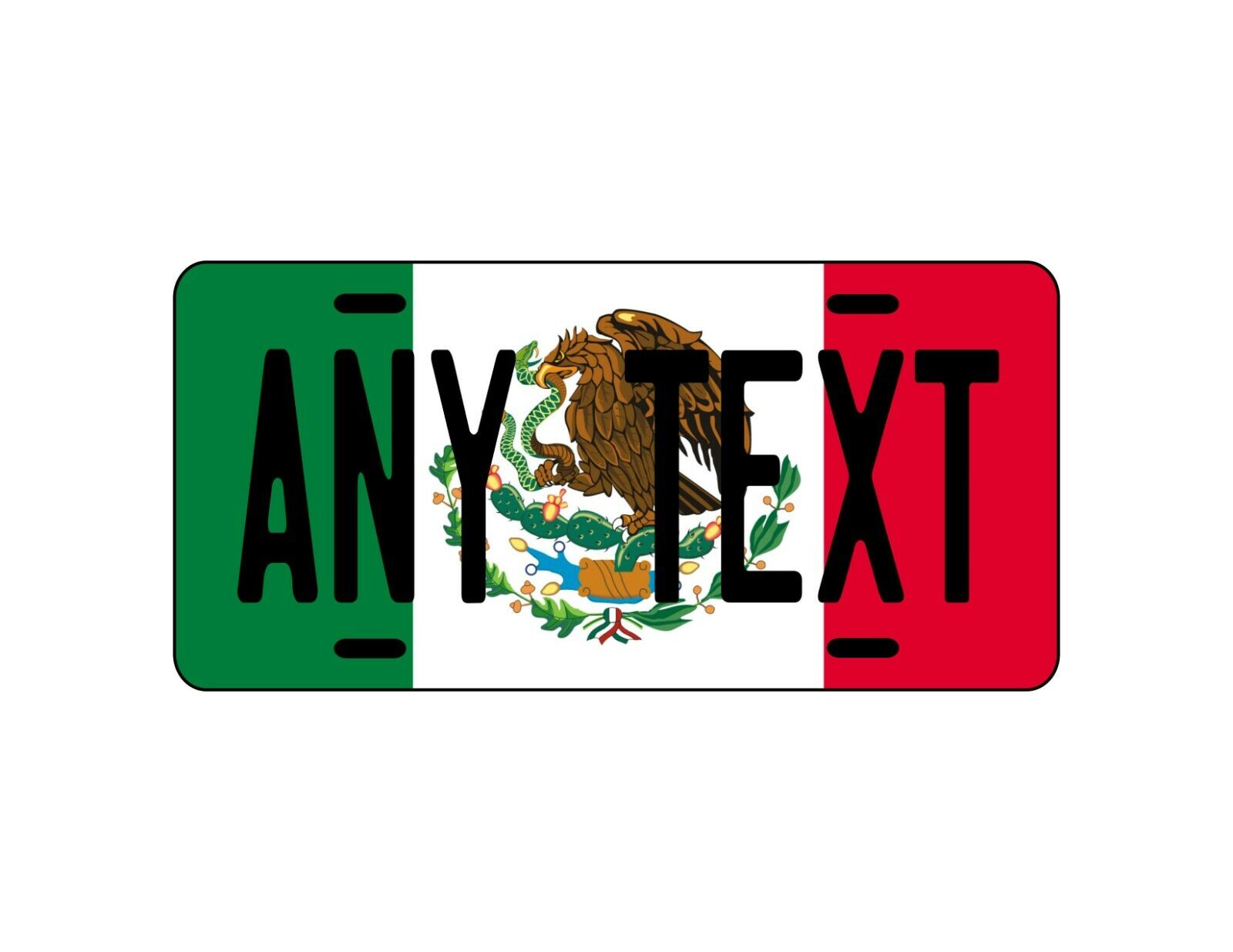 PLACA DECORATIVA PARA CARRO DE MEXICO / CAR PLATE MEXICO FLAG / ANY TEXT
